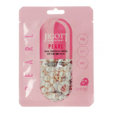 Jigott Real Ampoule Mask Pearl Ампульная маска для лица с экстрактом жемчуга