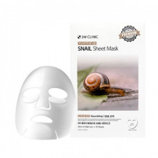 3W Clinic Essential Up Snail Sheet Mask Тканевая маска для лица с муцином улитки